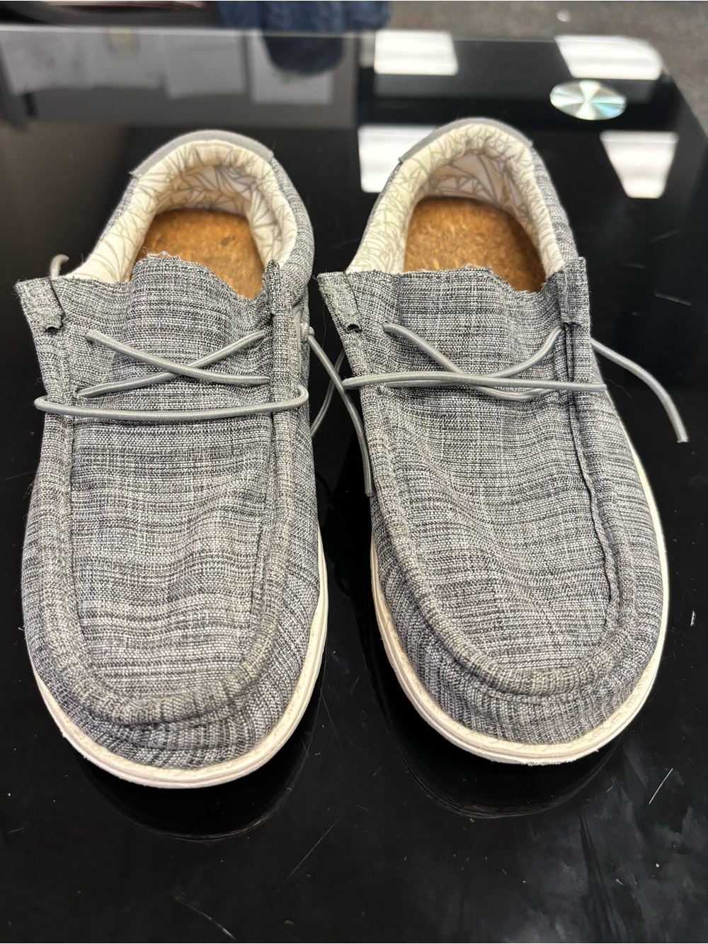 Boys Gray Slip-On Canvas Shoes